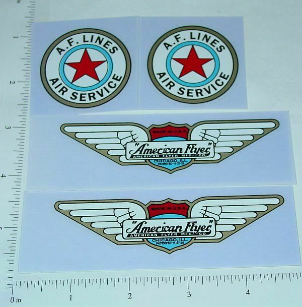 American Flyer Parts Silver Bullet Arrow Stickers 1 pair ST-0633