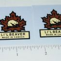 Pair Canadian Lil Beaver Logo Door Stickers Main Image