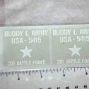 Pair Buddy L Army 201 Battle Force Truck Stickers Alternate View 2