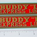 Pair Buddy L Express Line Truck Replacement Stickers Main Image
