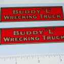 Pair Buddy L Red/Gold Wrecking Truck Stickers Main Image