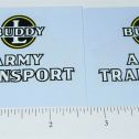 Pair Buddy L Wood Army Transport Truck Sticker Set Main Image