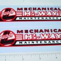 Pair Buddy L Mech Hiway Maintenance Truck Stickers Main Image