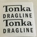 Pair Tonka 1962 Dragline Construction Vehicle Replacement Sticker Set Main Image