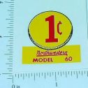 Set of 3 Northwestern Model 60 1C Vend Stickers V-1 Main Image