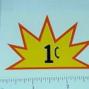 One Cent Starburst Vending Machine Sticker V-5 Main Image