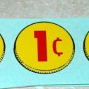 Three (3) Generic 1 Cent Coin Vend Stickers Main Image