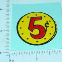 5c Yellow Coin Generic Vending Machine Sticker Main Image
