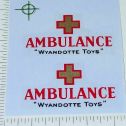 Pair Wyandotte Ambulance Truck Red/Gold Sticker Set Main Image