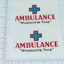 Pair Wyandotte Ambulance Truck Red/Blue Stickers Main Image