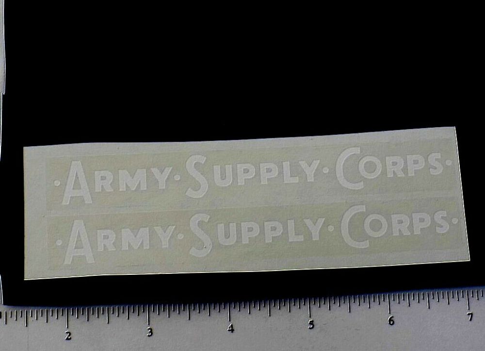 Pair Wyandotte Army Supply Corps Truck Sticker Set Toy Decals