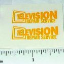 Pair Wyandotte Television Repair Service Stickers Main Image