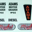 Doepke Adams Road Grader Sticker Set Main Image