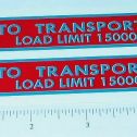 Pair Dunwell Auto Transport Semi Trailer Sticker Set Main Image