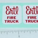 Pair Ertl Fire Truck Replacement Stickers Main Image