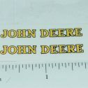 Pair John Deere Yellow/Black 1.75" Text Stickers Main Image