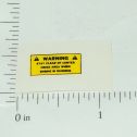 John Deere Yellow & Black Warning Sticker Main Image