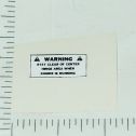 John Deere White & Black Warning Sticker Main Image