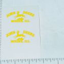 Pair John Deere Yellow Moline, Ill Four Legged Deer Logo Sticker Main Image
