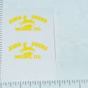 Pair John Deere Yellow Moline, Ill Four Legged Deer Logo Sticker Main Image