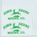 Pair John Deere Green Moline, Ill Four Legged Deer Logo Sticker Main Image