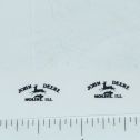 John Deere Black Four Legged Jumping Deere Logo Sticker Pair Main Image