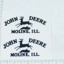 John Deere Black Four Legged Jumping Deere Logo Sticker Pair Main Image