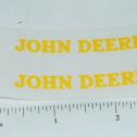 Pair John Deere Yellow 2.25" Text Stickers Main Image