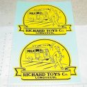 Pair Richard Toys Ride On Milk Truck Stickers Main Image