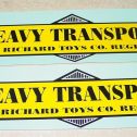 Pair Vintage Richard Heavy Transport Trailer Stickers Main Image