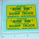 Pair Keystone Ride Em Dump Truck Stickers Main Image