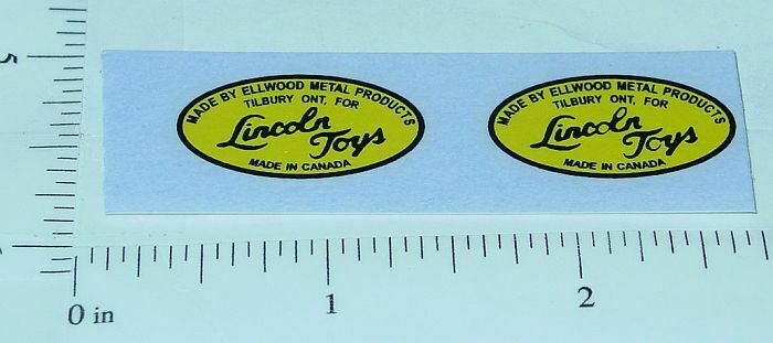 Lincoln Toys Script Style Logo Sticker Set         LN-002 