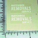 Pair Matchbox Removals Van Replacement Stickers 1 Main Image