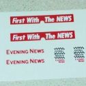Matchbox Bedford Evening News Van Sticker Set Main Image