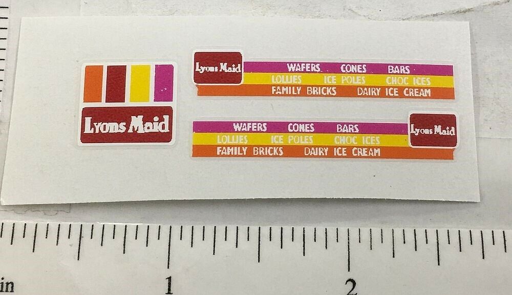 Matchbox Bedford Wall's Ice Cream Truck Stickers   MB-M2A 