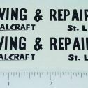 Pair Metalcraft Towing & Repairing Wrecker Stickers Main Image