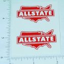 Pair Marx Allstate Red/White Door Logo Stickers Main Image