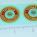 Pair Marx Lumar Contractors 1.25" Round Stickers Main Image