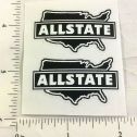 Pair Marx Allstate Black/White Door Logo Stickers Main Image