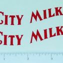 Pair Steelcraft City Milk Truck Replacement Stickers Main Image