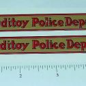 Pair Sturditoys Police Patrol Truck Stickers Main Image