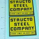 Pair Structo Steel Company Semi Truck Stickers Main Image