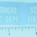 Pair Structo Fire Department Truck Sticker Set Main Image