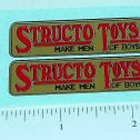 Pair Structo Toys Red on Gold Logo Stickers Main Image