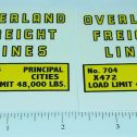 Pair Structo Overland Freight Semi Truck Stickers Main Image