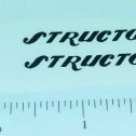 Pair Structo Black Word Door Stickers Main Image