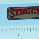 Structo Pre-War Metallic Gold/Red Logo Sticker Main Image