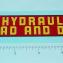 Structo Hydraulic Dump N Load Truck Sticker Main Image