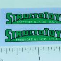 Pair Structo Toys Green Door Logo Stickers Main Image