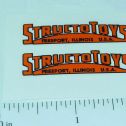Pair Structo Toys Orange Door Logo Stickers Main Image
